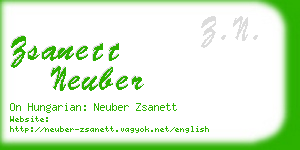 zsanett neuber business card